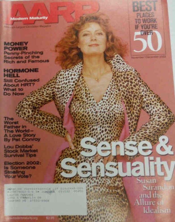 AARP magazine side cover  November/December 2002
