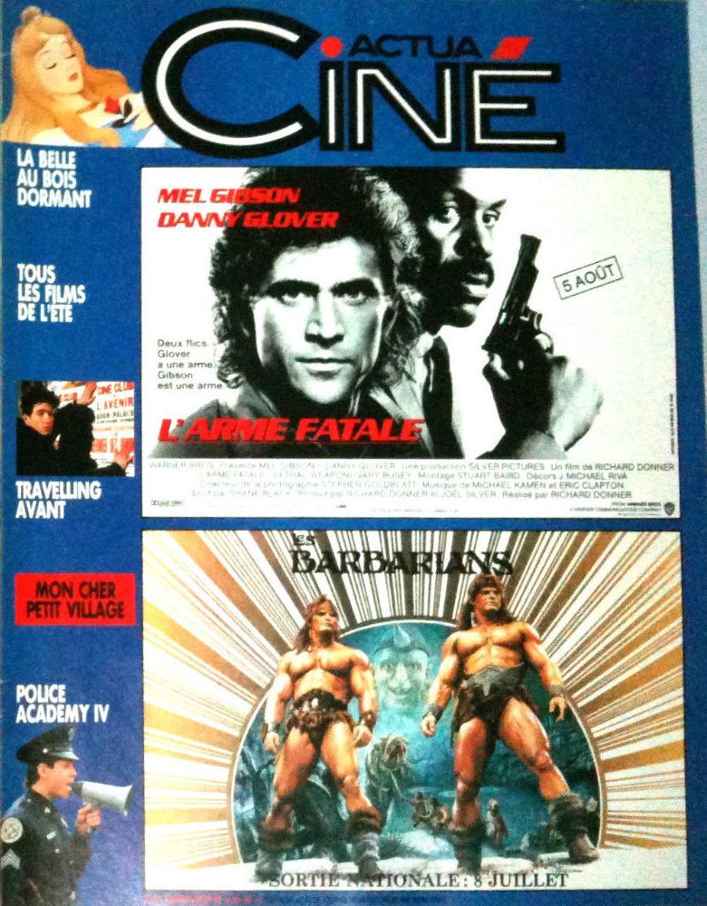 ACTUA CINE magazine side cover Issue 67 July 1987
