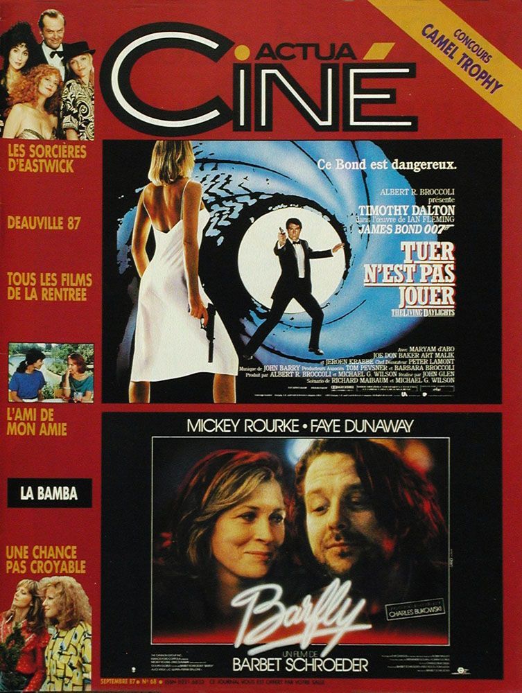 ACTUA CINE magazine side cover Issue 68 September 1987