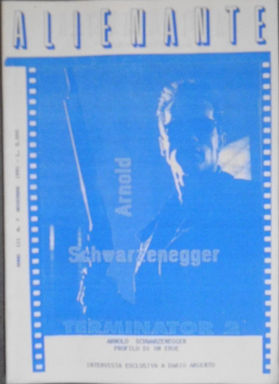 ALIENANTE magazine side cover Issue 7 November 1991