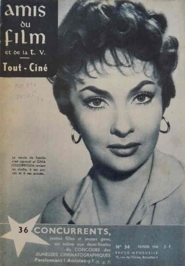 AMIS DU FILM magazine side cover Issue 34 February 1958