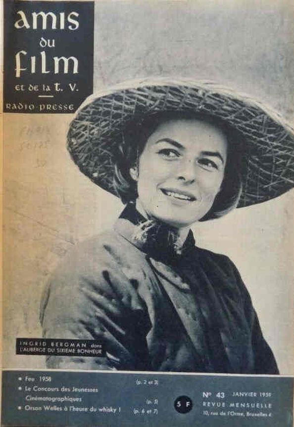 AMIS DU FILM magazine side cover Issue 43 January 1959