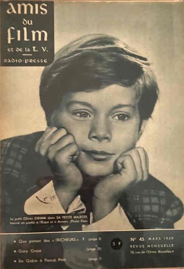 AMIS DU FILM magazine side cover Issue 45 March 1959