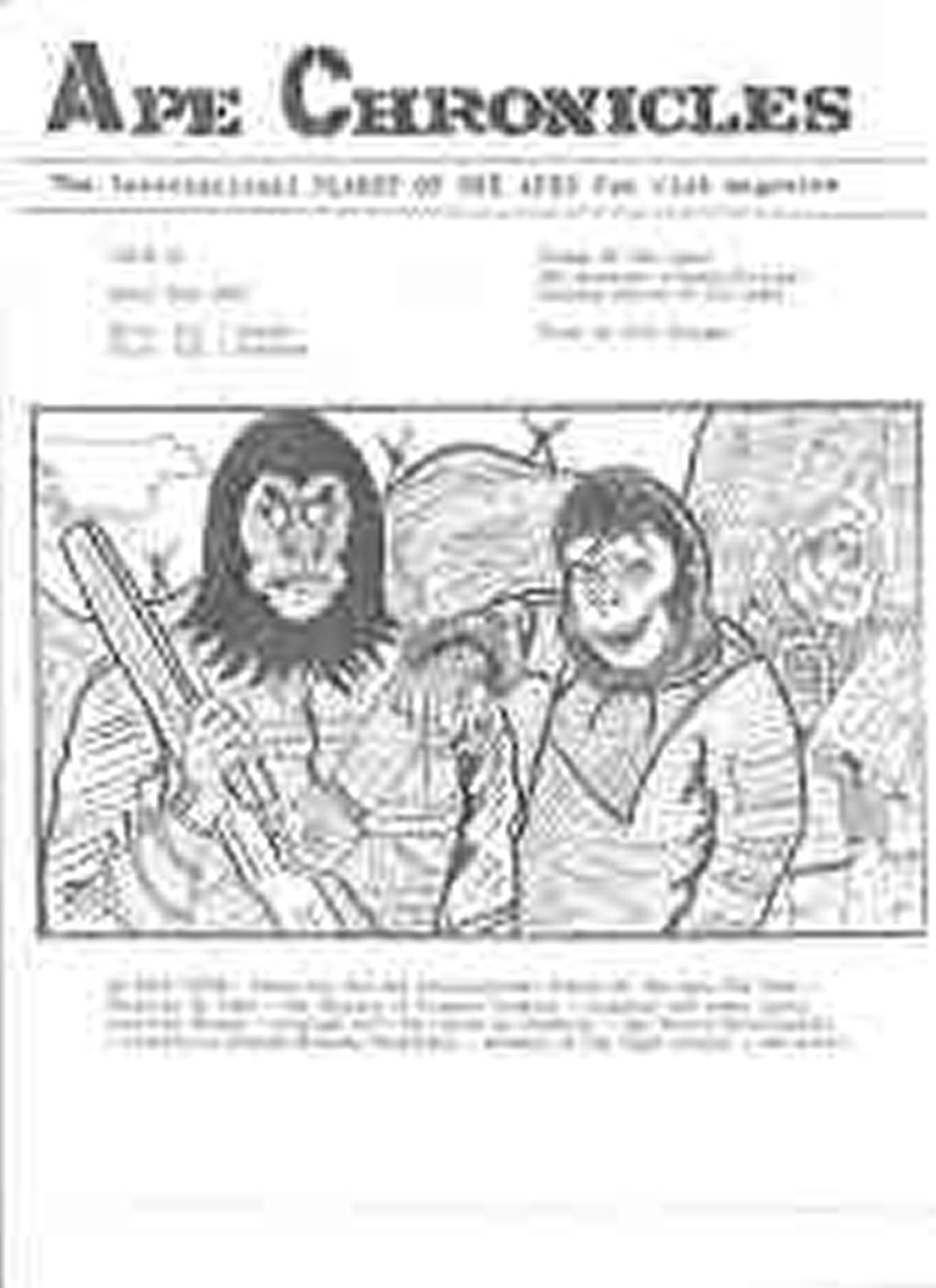 APE CHRONICLES magazine side cover Issue 3  1992