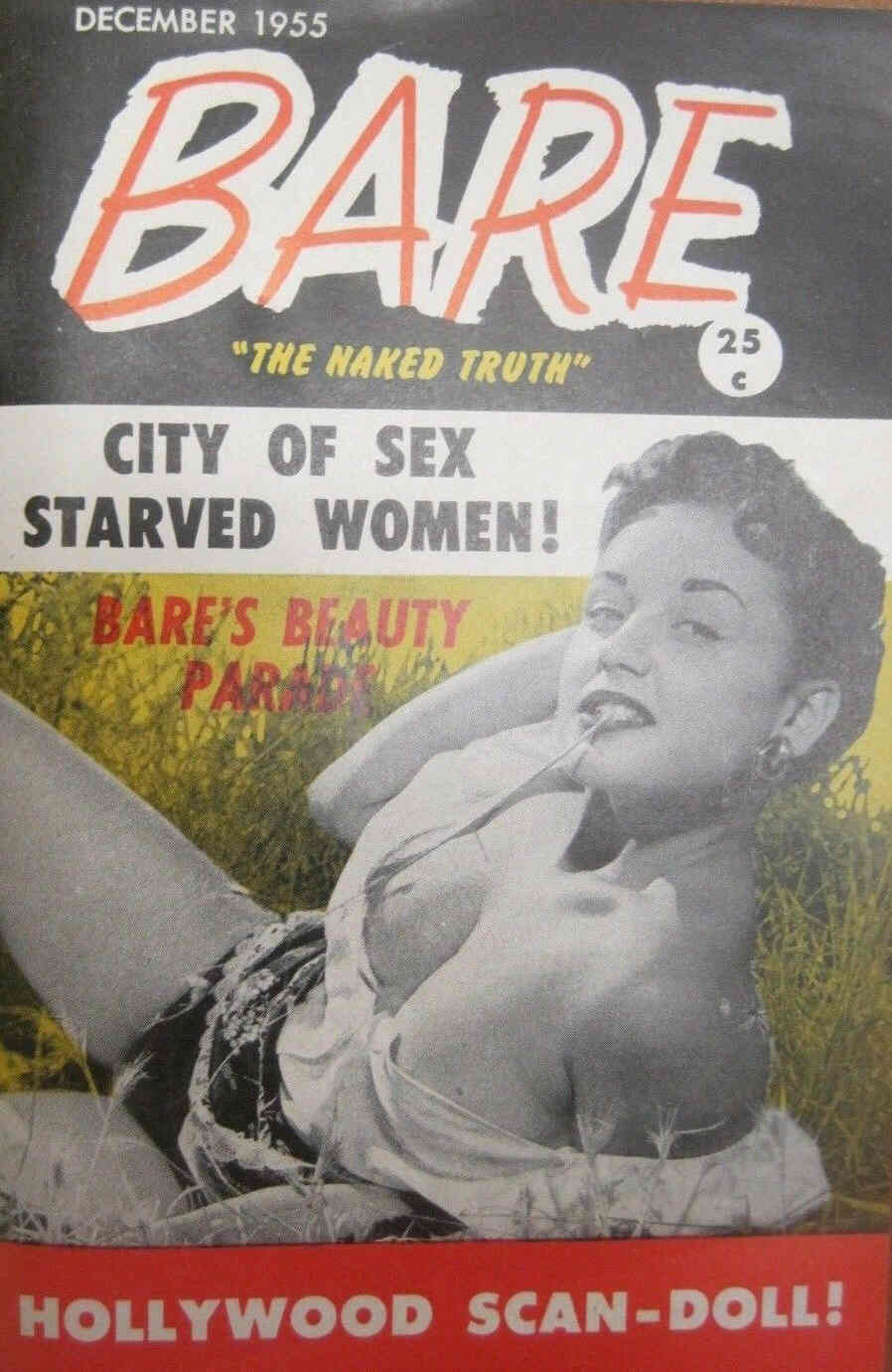 BARE magazine side cover December 1955