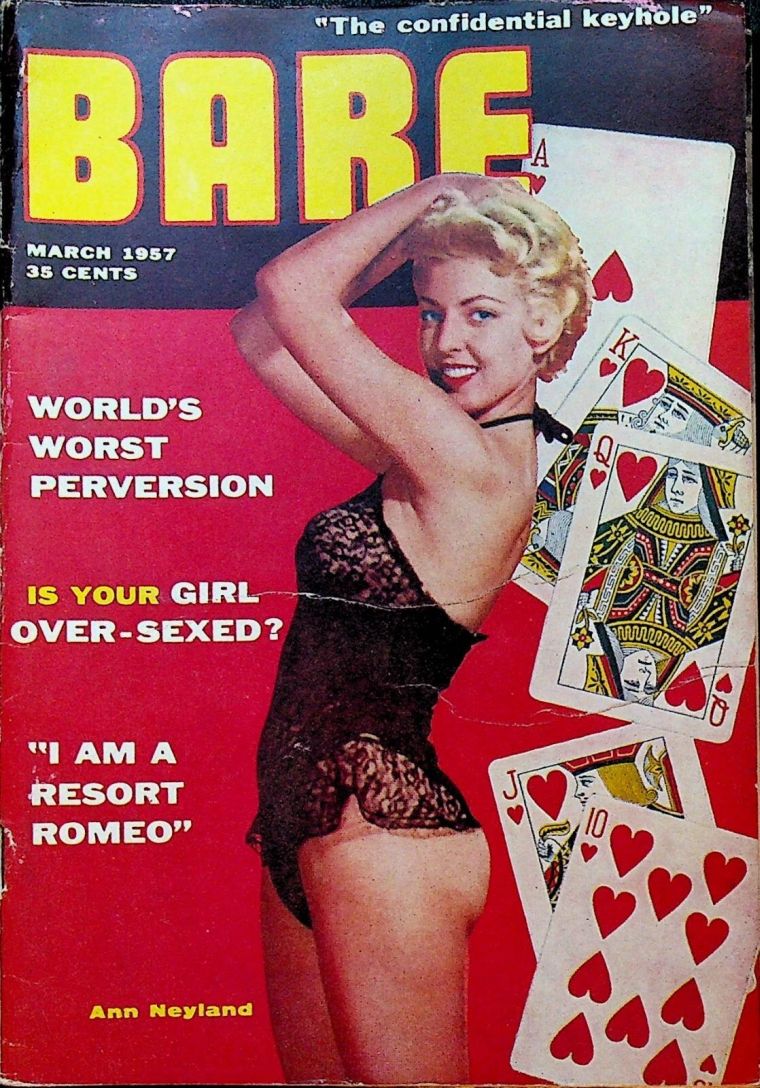 BARE magazine side cover  March 1957