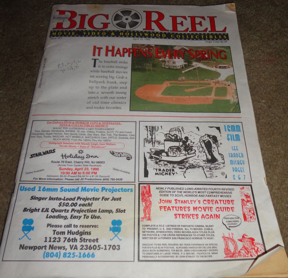 BIG REEL magazine side cover Issue 251 15 April 1995