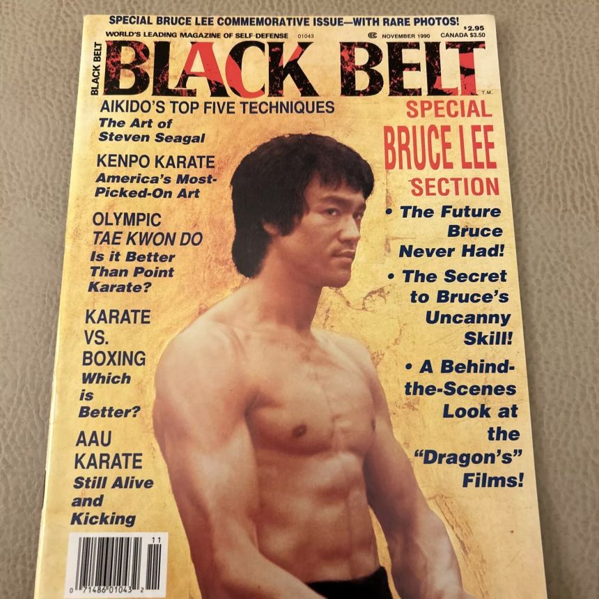 BLACK BELT magazine side cover  November 1990