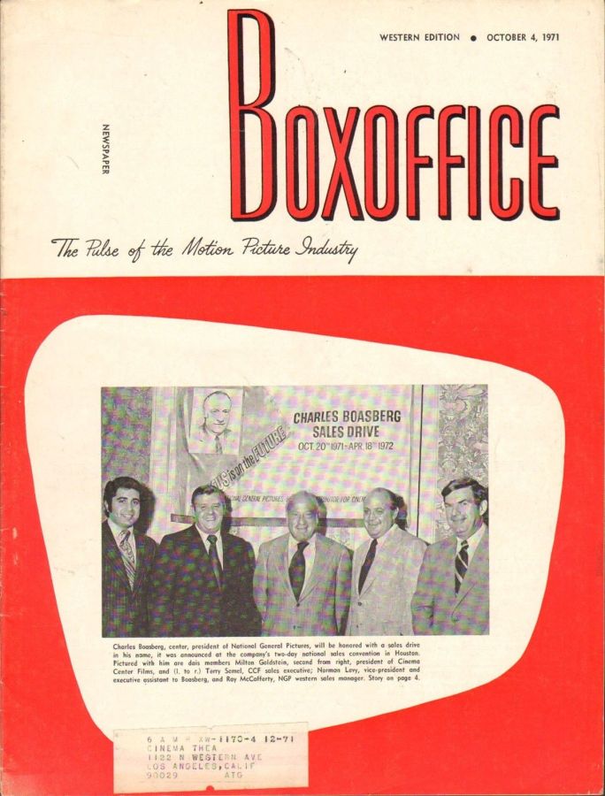 BOXOFFICE magazine side cover 4 October 1971
