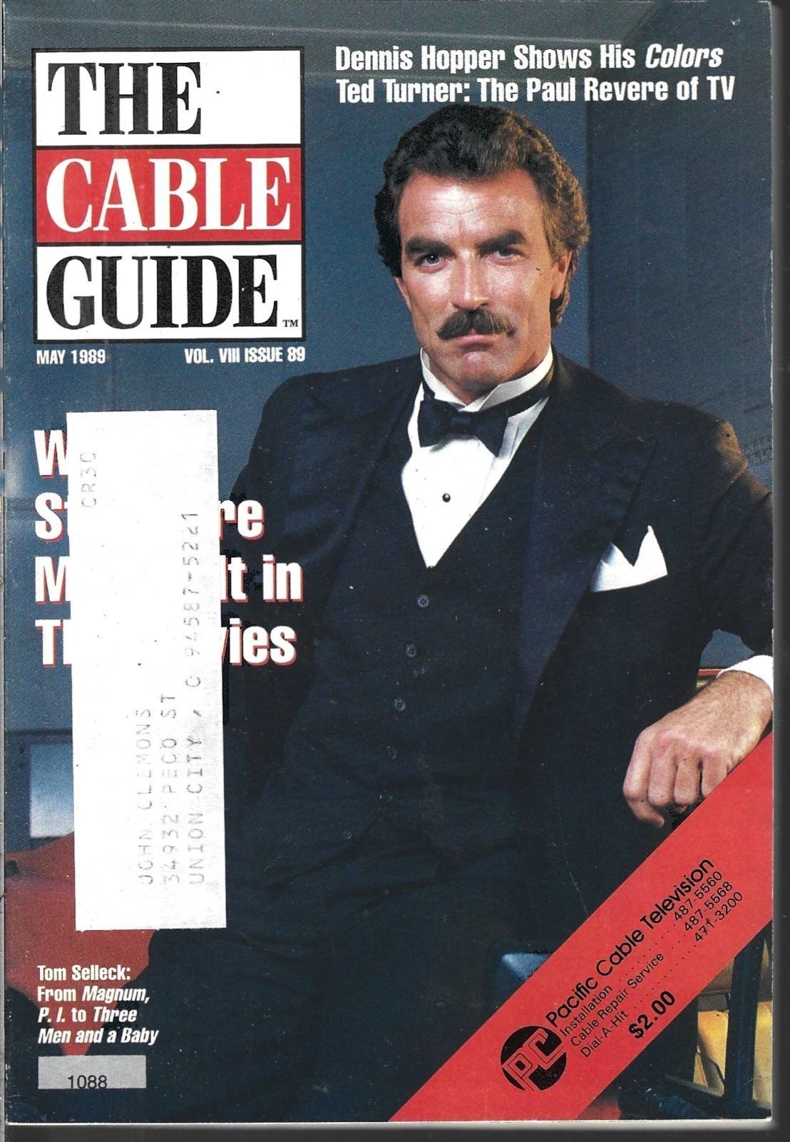 CABLE GUIDE UK magazine side cover  May 1989