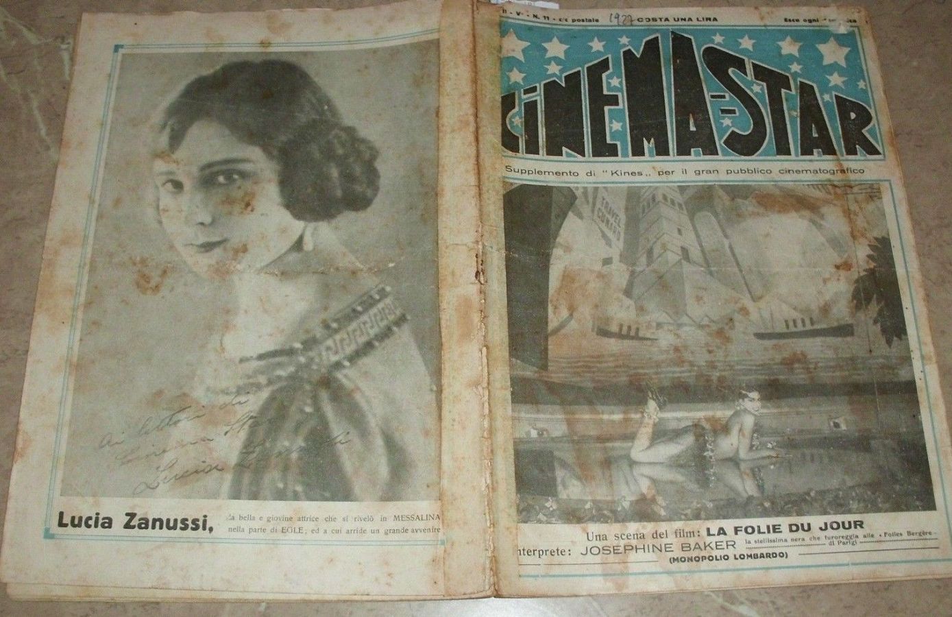 CINEMA-STAR magazine side cover Issue 11   1927