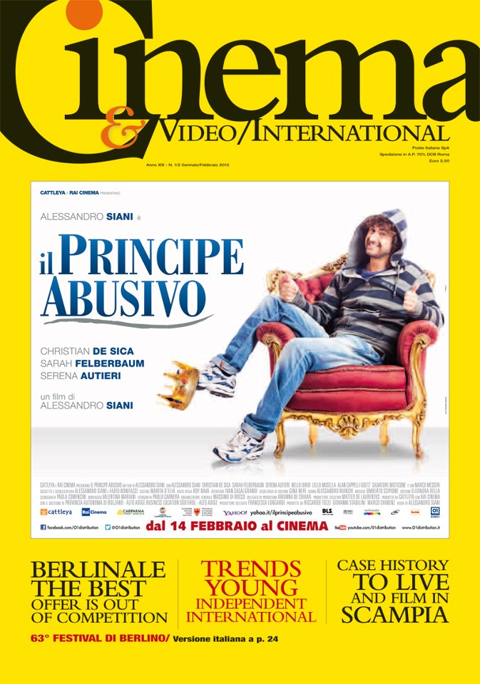 CINEMA AND VIDEO INTERNATIONAL magazine side cover January/February 2013