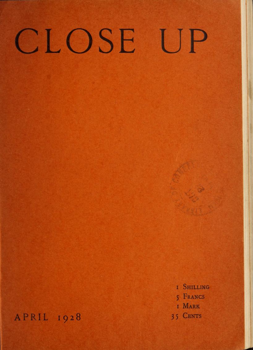 CLOSE UP magazine side cover Issue 10 Vol 2 # 4 April 1928