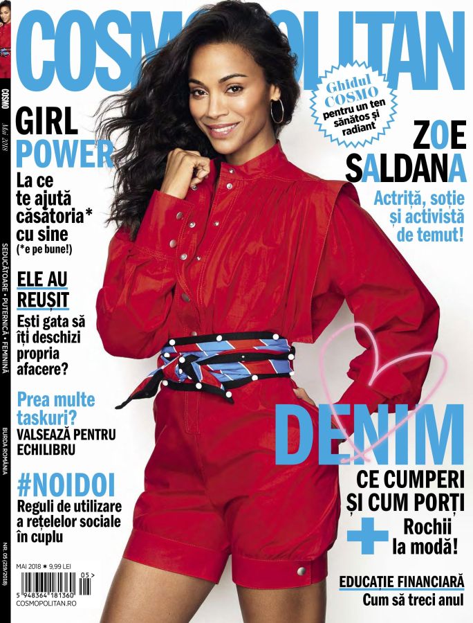 COSMOPOLITAN ROMANIA magazine side cover  May 2018