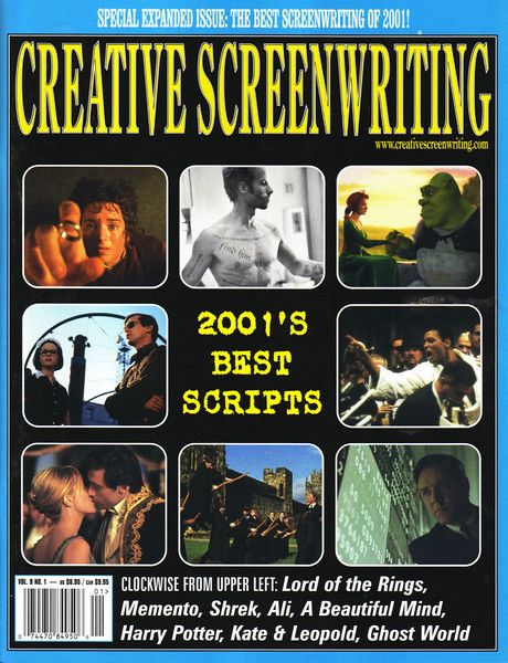 CREATIVE SCREENWRITING magazine side cover Issue 41  Vol 9 # 1 January/February 2002