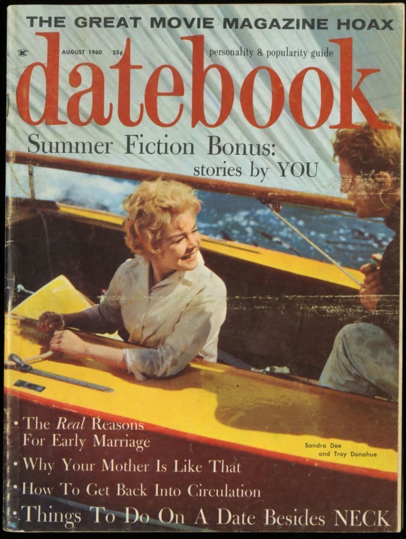 DATEBOOK magazine side cover  August 1960