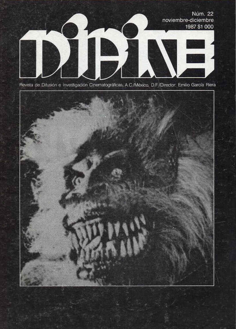 DICINE magazine cover Issue 22 November/December 1987