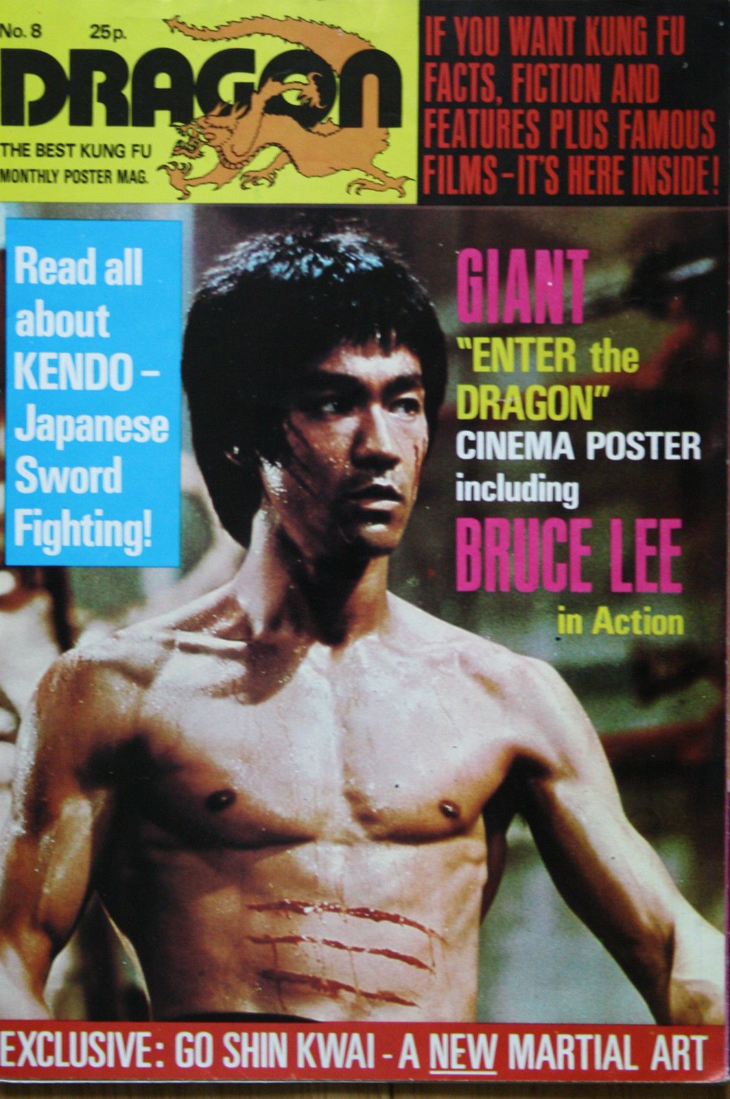 DRAGON magazine side cover Issue 8  1974