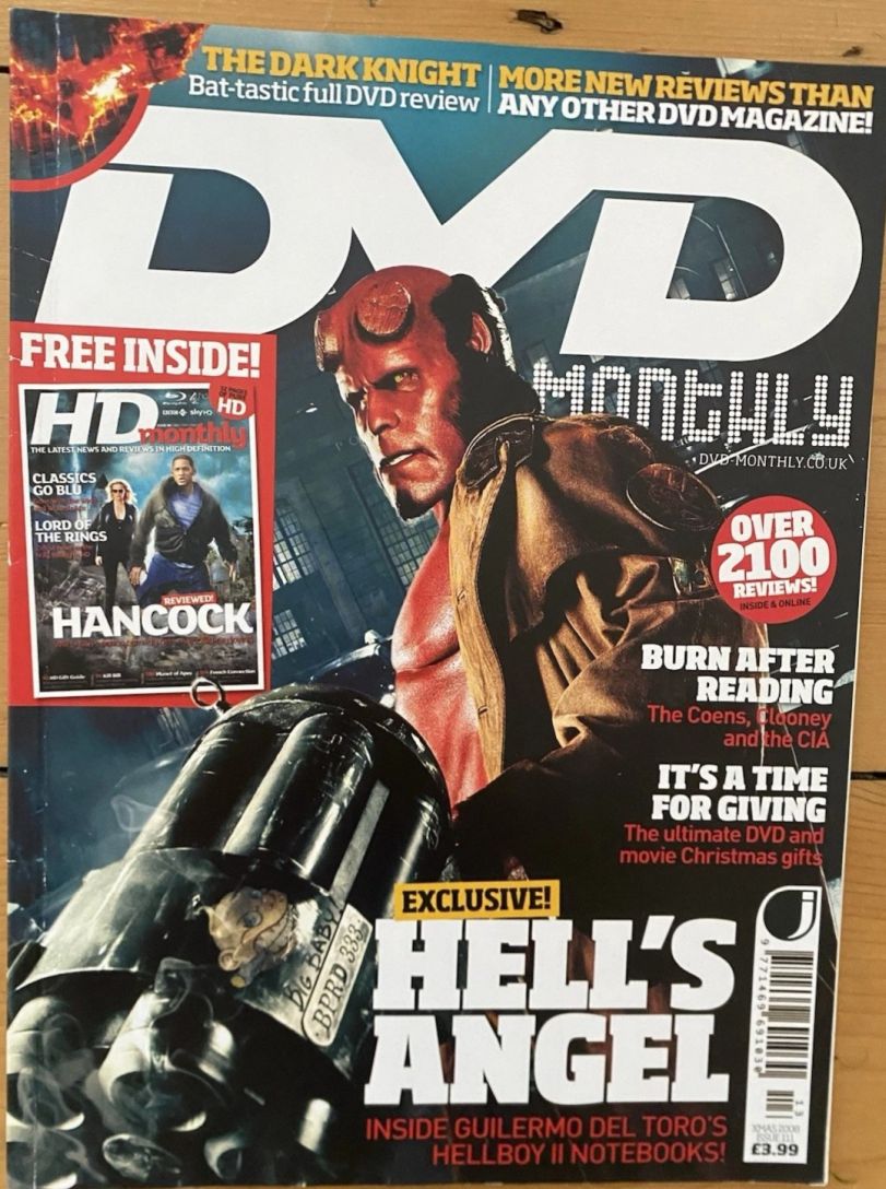 DVD MONTHLY magazine side cover Issue 111 Christmas 2008