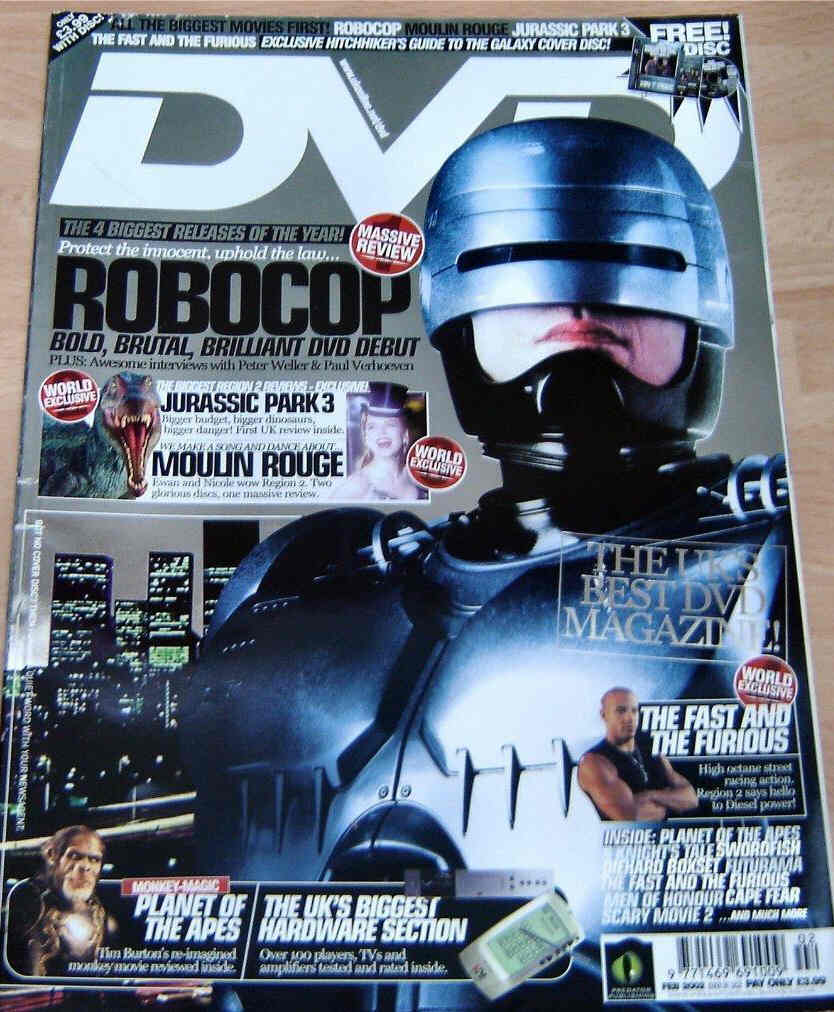 DVD MONTHLY magazine side cover Issue 22 February 2002