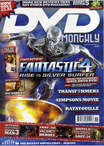 DVD MONTHLY magazine side cover Issue 96 November 2007