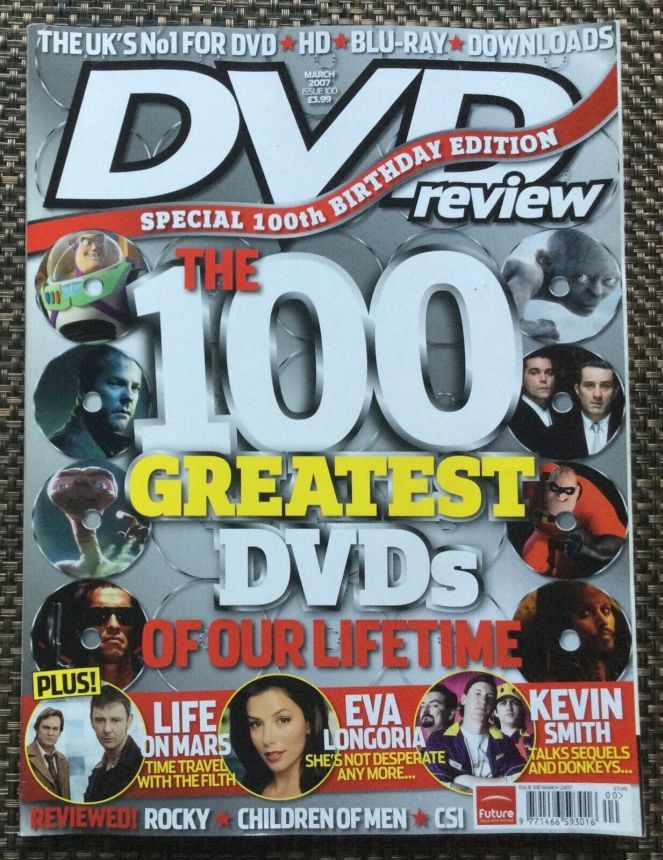 DVD REVIEW magazine side cover Issue 100 March 2007