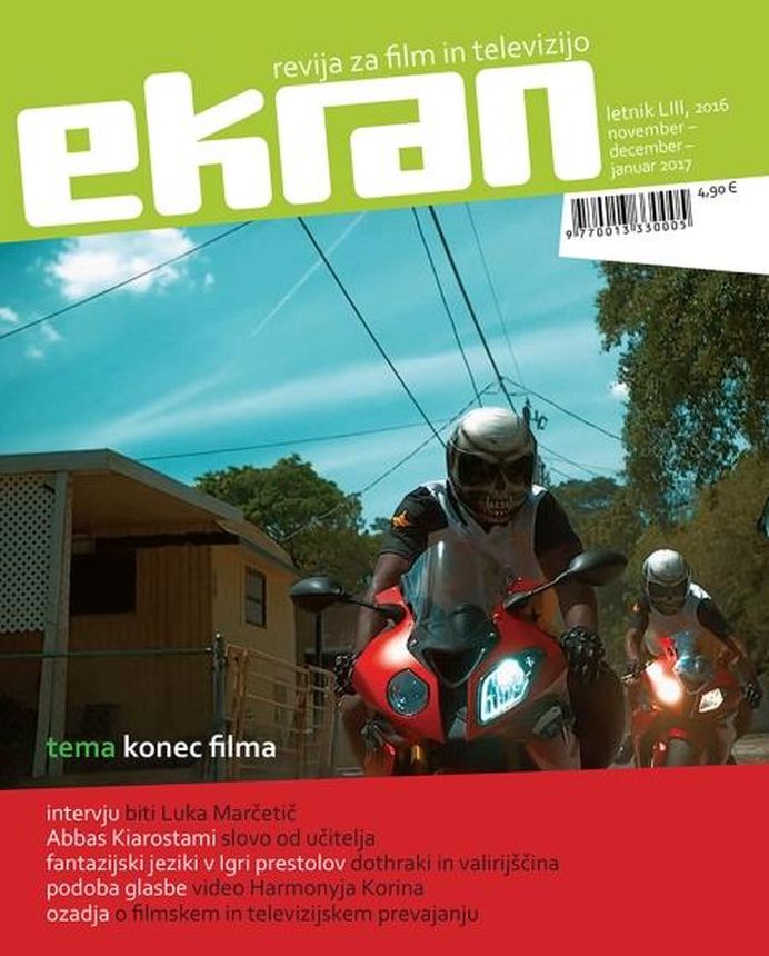 EKRAN magazine side cover  November 2016/ January 2017 