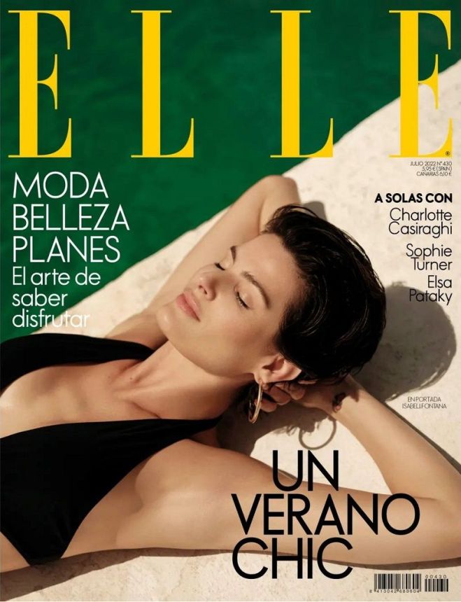 ELLE SPAIN magazine side cover  July 2022