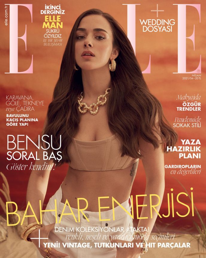 ELLE TURKEY magazine side cover  April 2021