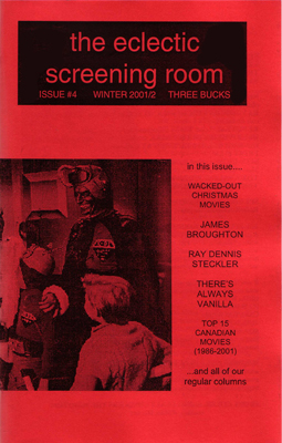 ECLECTIC SCREENING ROOM magazine side cover Issue 4 Winter 2002