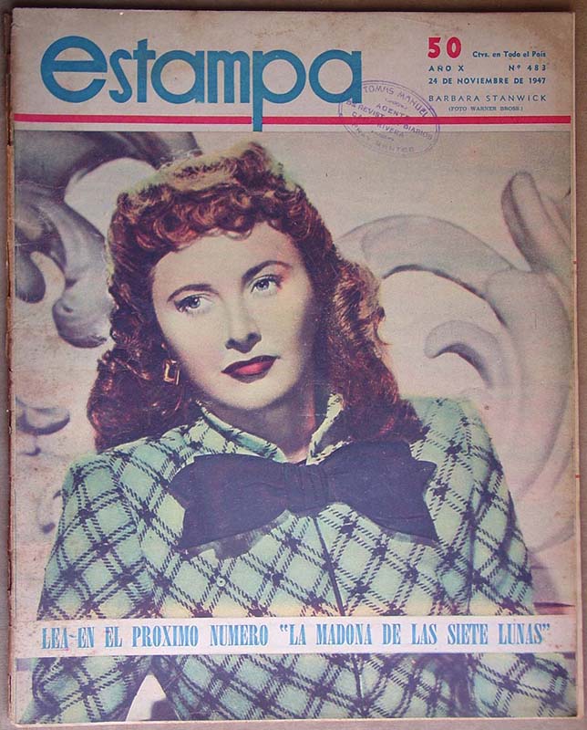 ESTAMPA magazine cover Issue 483 24 November 1947