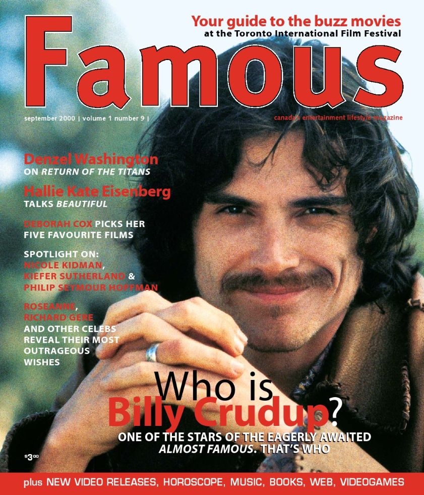 FAMOUS magazine side cover Issue 9  Vol 1 # 9 September 2000