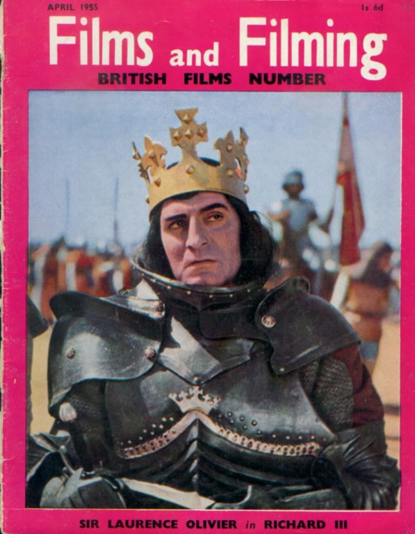 FILMS AND FILMING magazine side cover Issue 7 April 1955