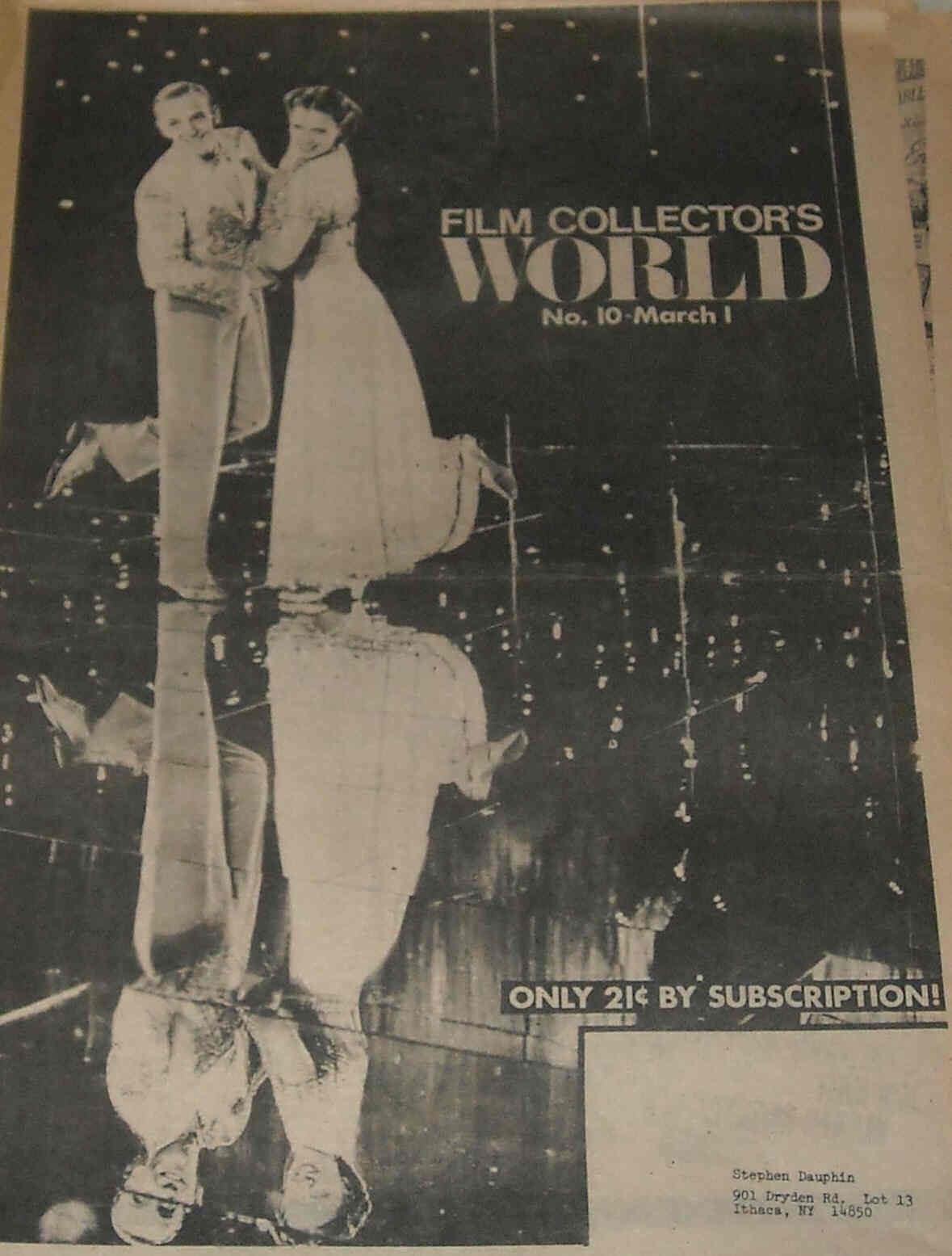 FILM COLLECTORS WORLD magazine side cover Issue 10 1 March 1977