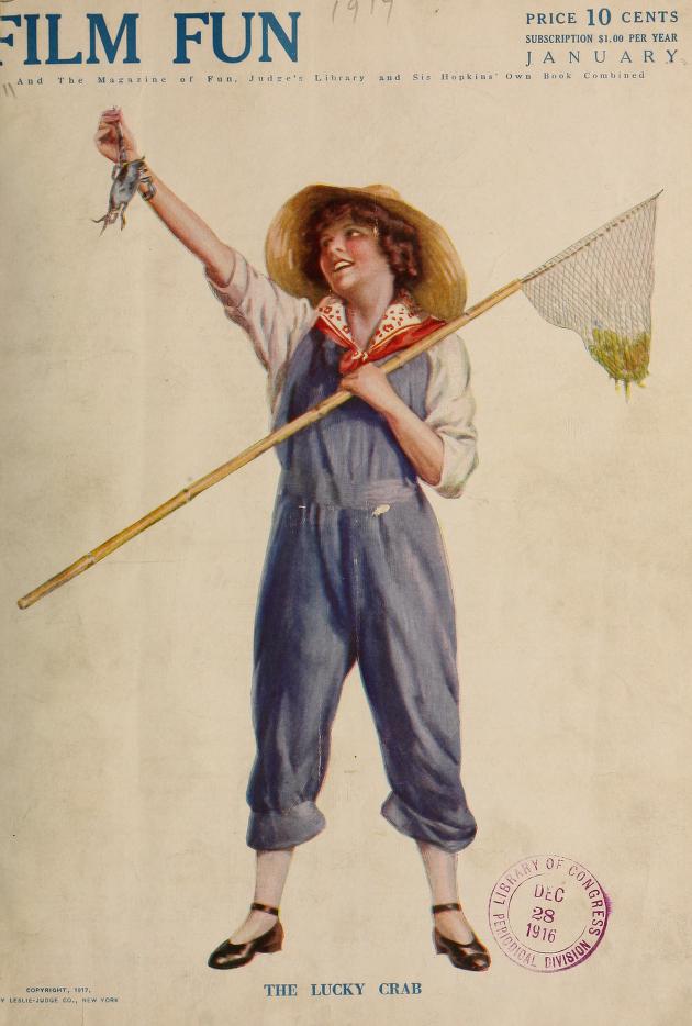 FILM FUN magazine side cover Issue 19 January 1917