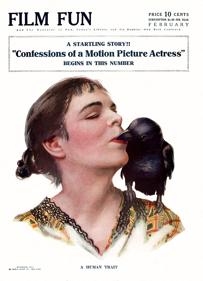 FILM FUN magazine side cover Issue 20 February 1917