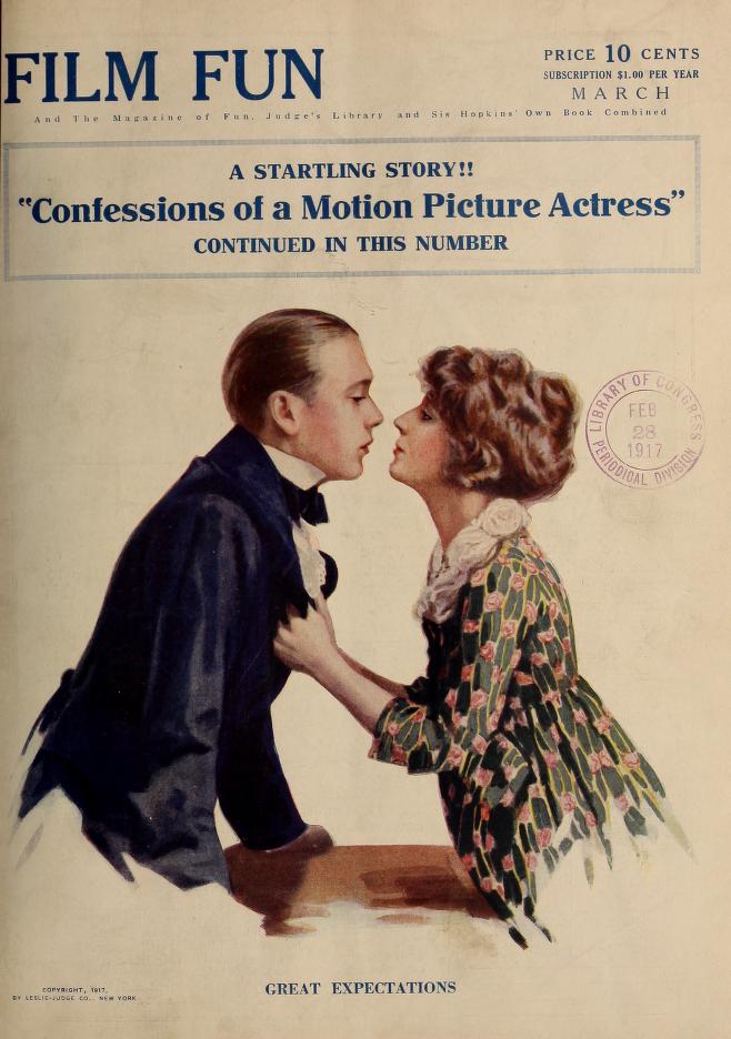 FILM FUN magazine side cover Issue 21 March 1917