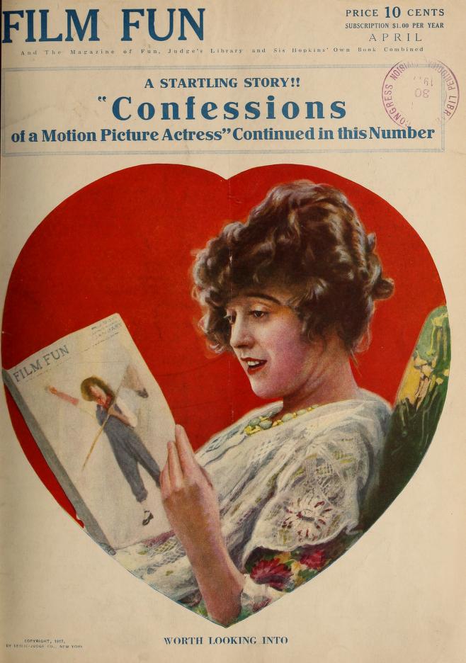 FILM FUN magazine side cover Issue 22 April 1917