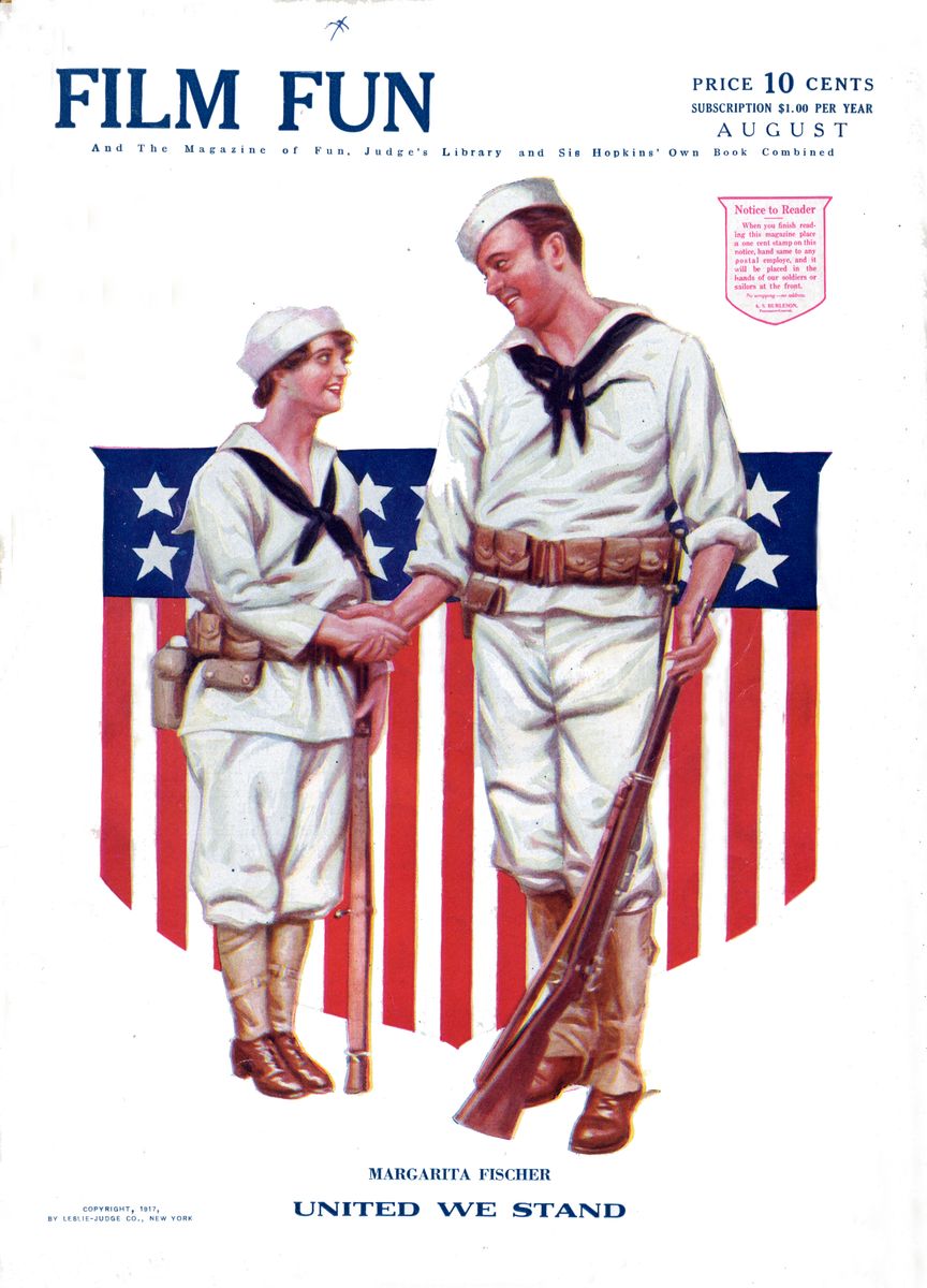 FILM FUN magazine side cover Issue 26 August 1917