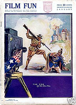 FILM FUN magazine side cover Issue 31 January 1918
