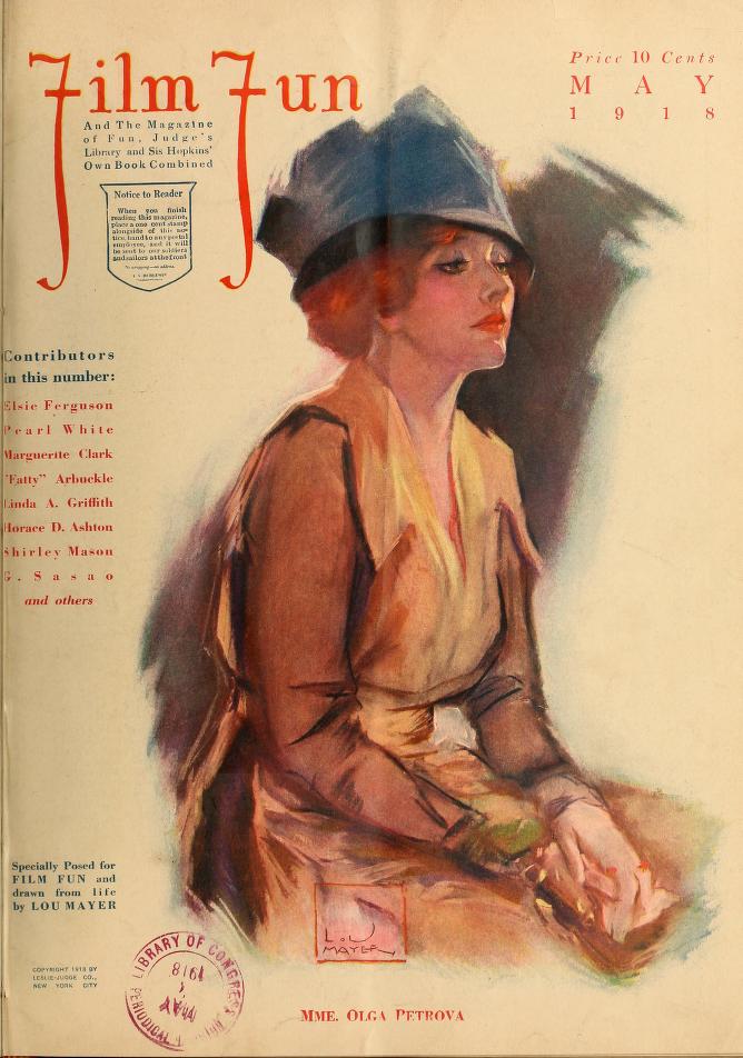 FILM FUN magazine side cover Issue 34 May 1918