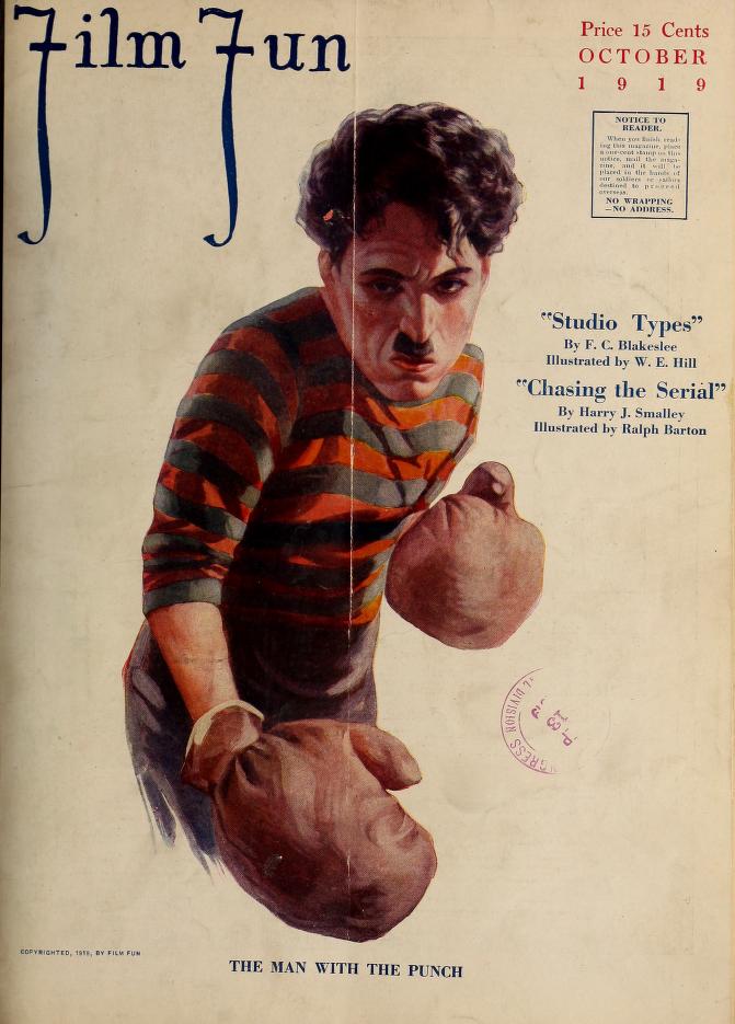 FILM FUN magazine side cover Issue 51 October 1919