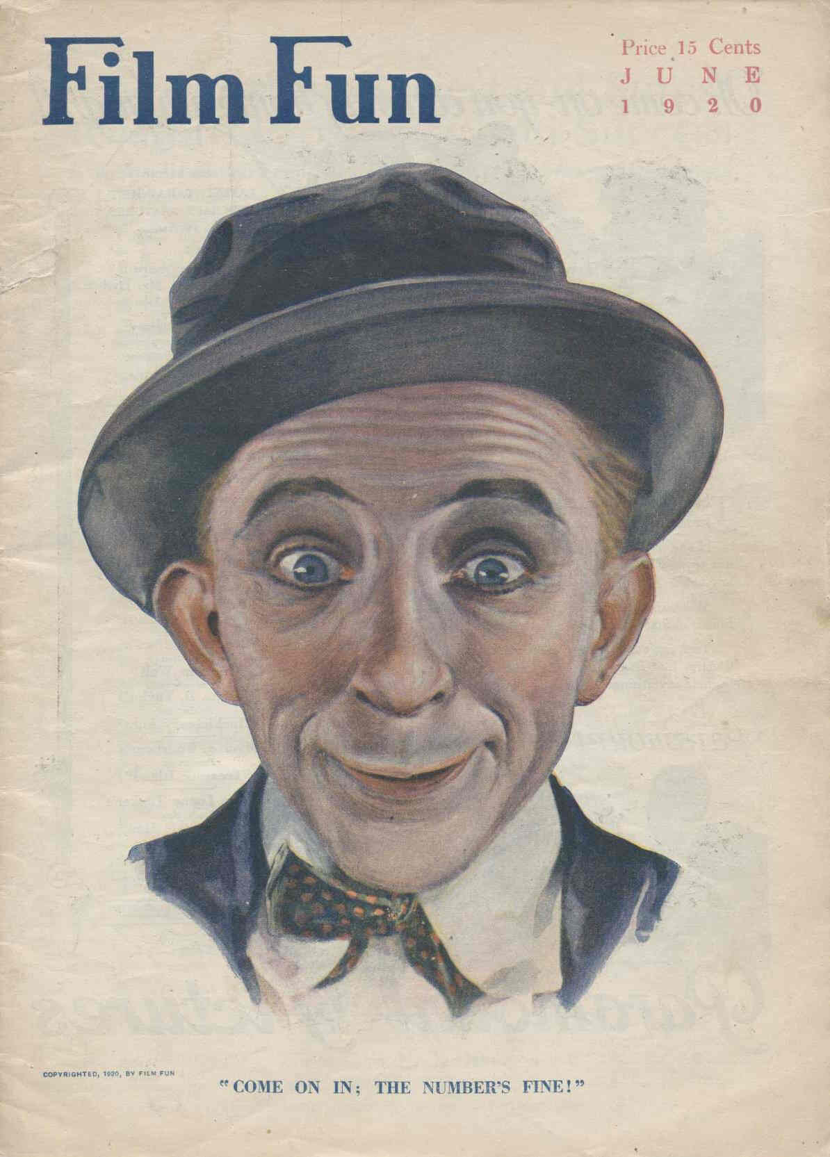 FILM FUN magazine side cover Issue 59 June 1920