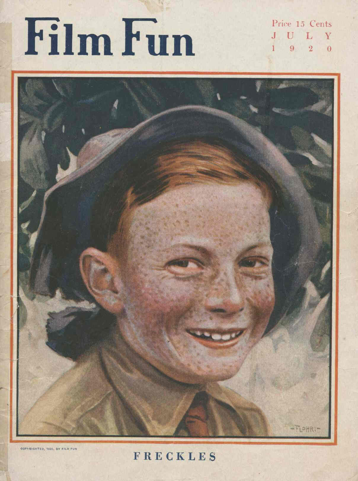 FILM FUN magazine side cover Issue 60 July 1920