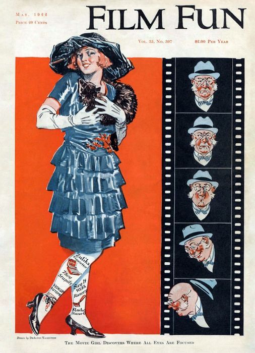 FILM FUN magazine side cover Issue 82/397 May 1922