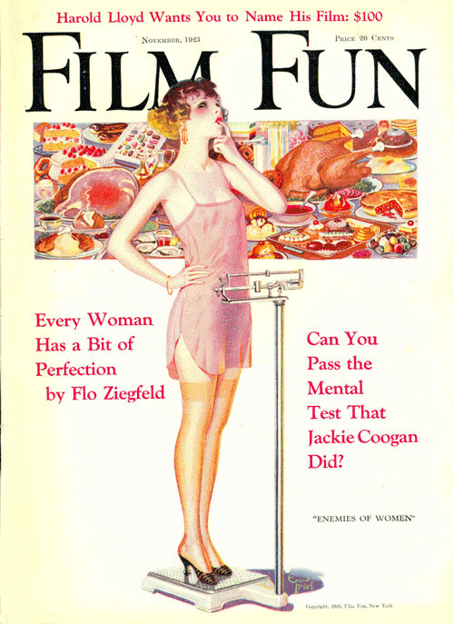 FILM FUN magazine side cover Issue 100 November 1923