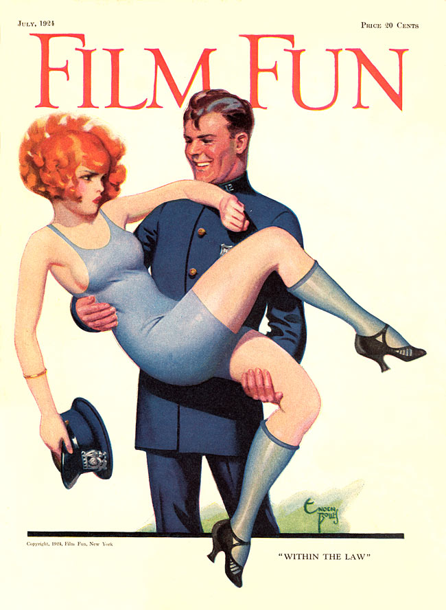 FILM FUN magazine side cover Issue 108 July 1924