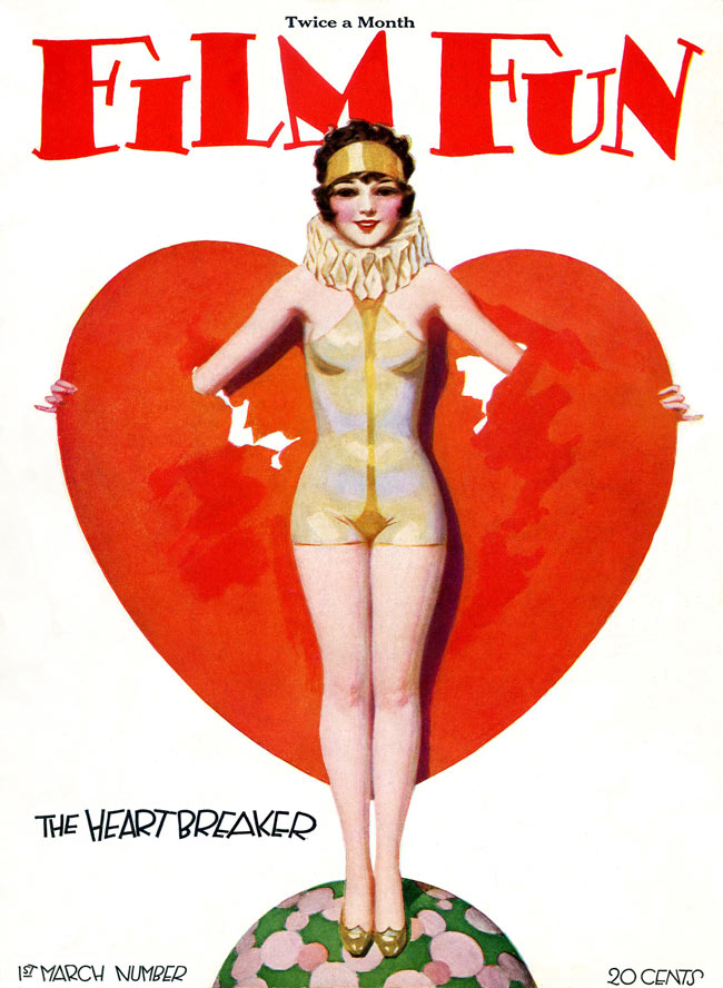 FILM FUN magazine side cover Issue 153 March 1928