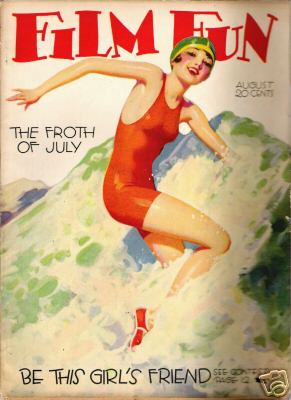 FILM FUN magazine side cover Issue 160 August 1928