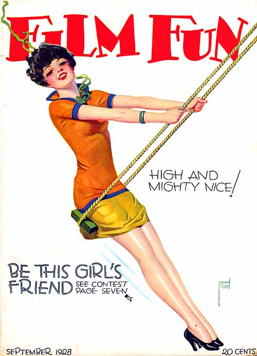 FILM FUN magazine side cover Issue 161 September 1928
